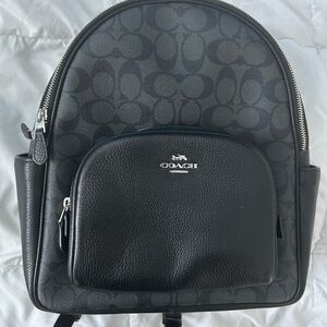 Coach Court Black Canva Backpack